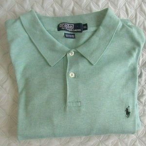 Polo by Ralph Lauren Long Sleeve Shirt Men's XL light green solid 100% cotton